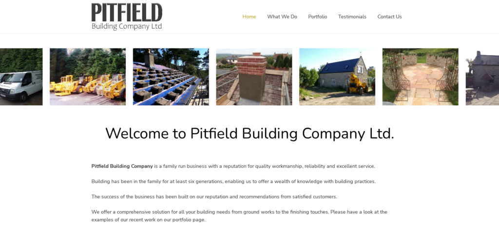 Pitfield Building Company Ltd Website